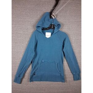 Dovetail Womens Sweatshirt Medium Blue Anna Hoodie Pullover Workwear Kangaroo